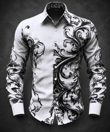 Monochrome Majesty Baroque Shirt